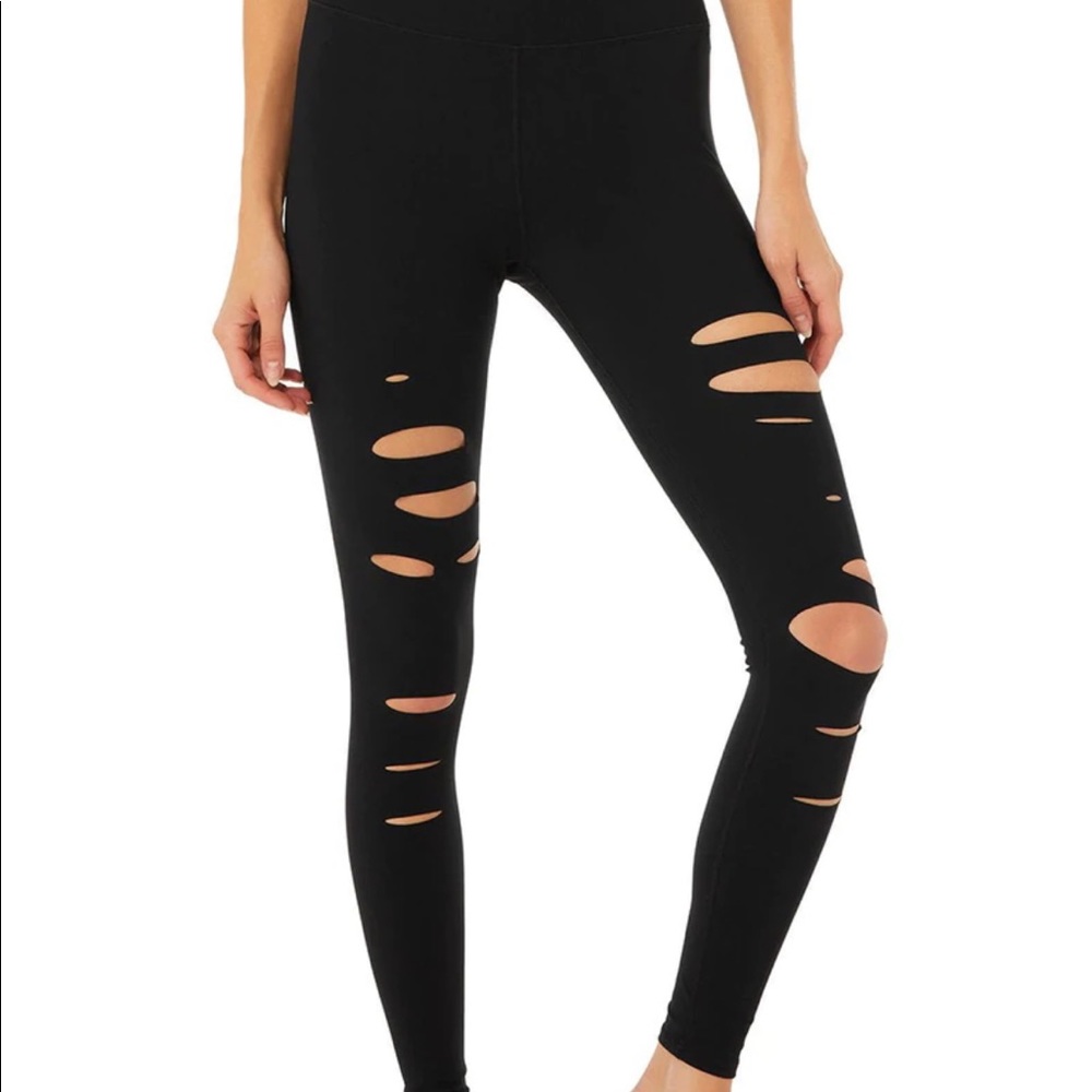 Alo High Waisted Ripped Legging - Full Length